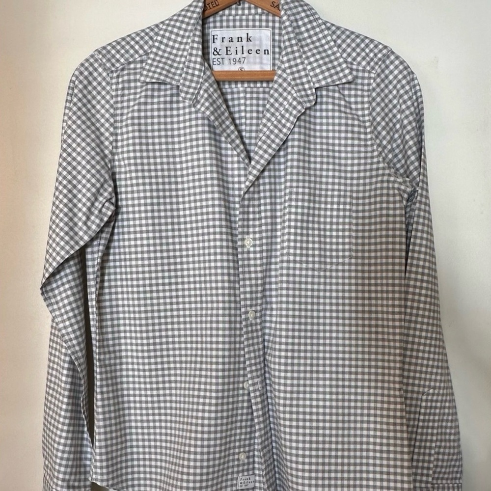 Frank & Eileen Gray Gingham Button-Down Shirt | Classic Tailored Fit